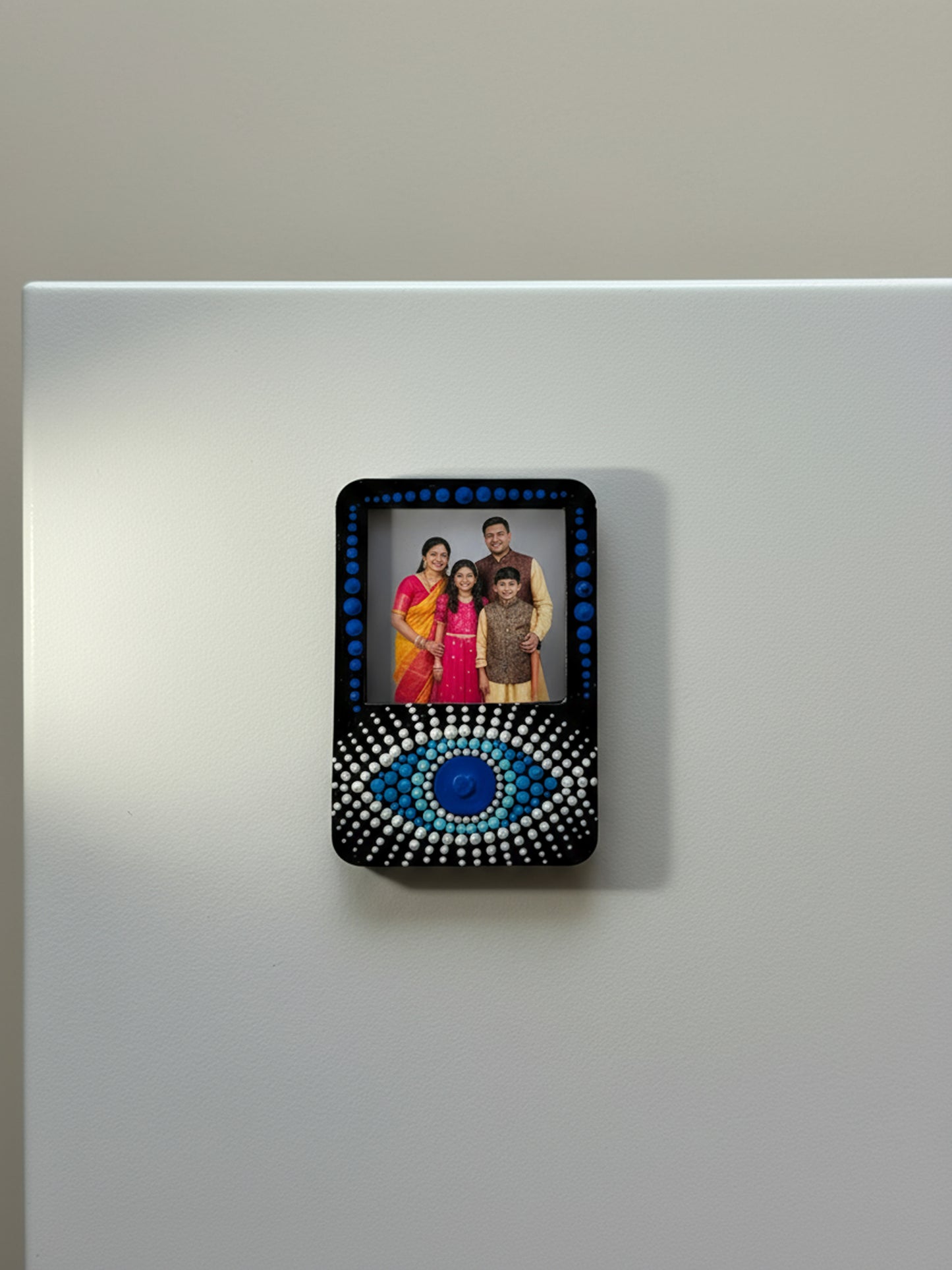 Evil Eye Mandala Magnet – Handpainted Protection Charm