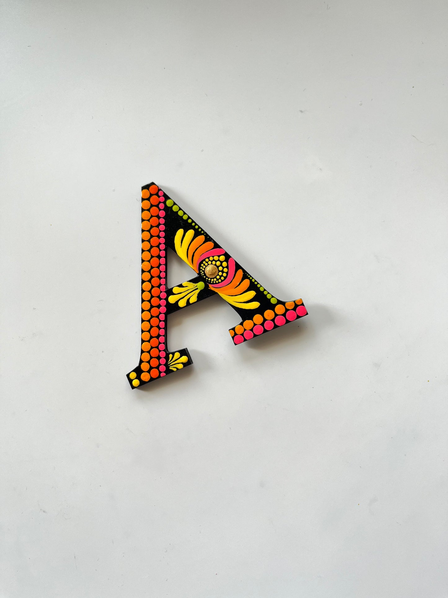 Handpainted Mandala Dot Art Alphabet ‘A to Z’ – Magnets