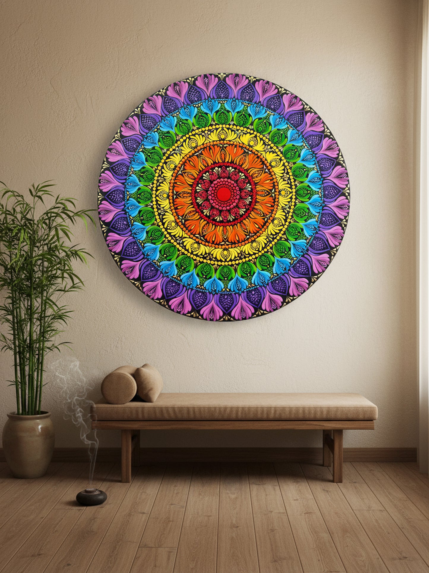 Vibrant Chakra Harmony – 7 Chakra Dot Mandala Art