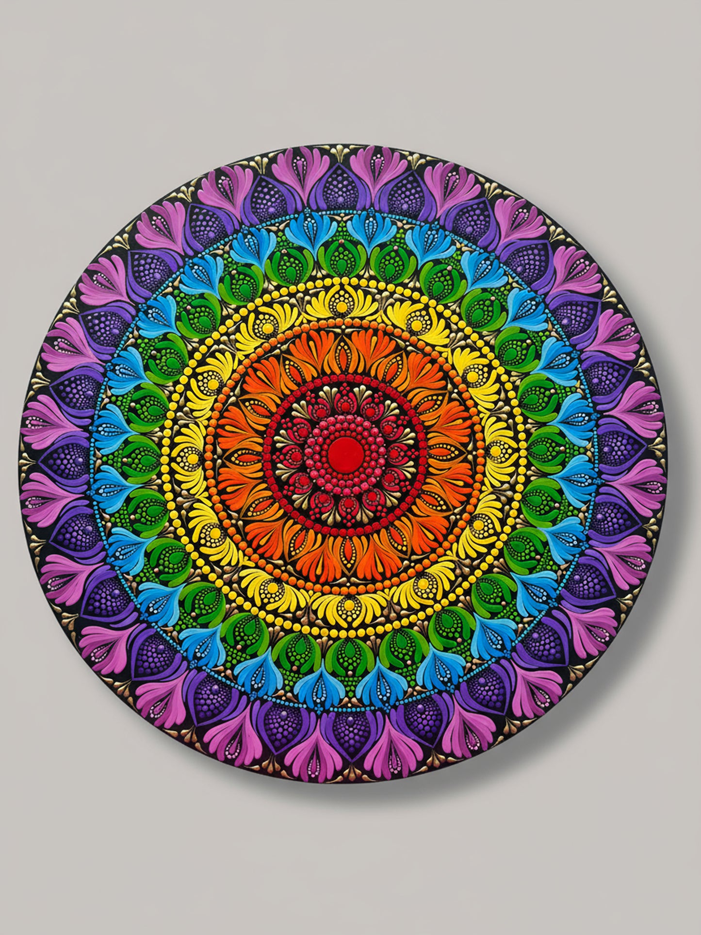 Vibrant Chakra Harmony – 7 Chakra Dot Mandala Art