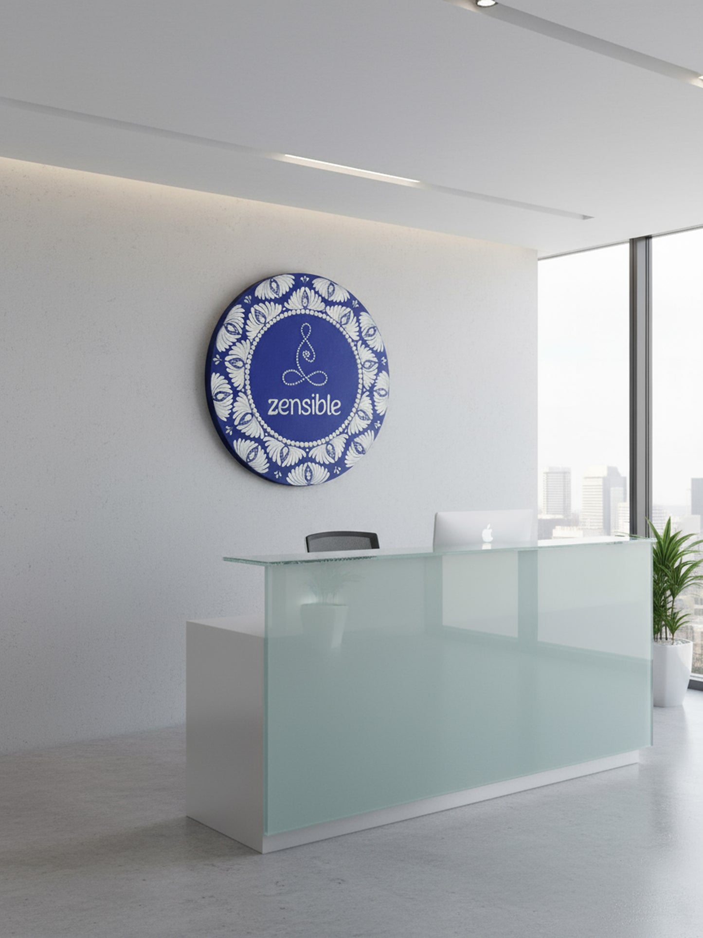 Premium Dot Mandala Wooden Signboard – Logo & Business Name
