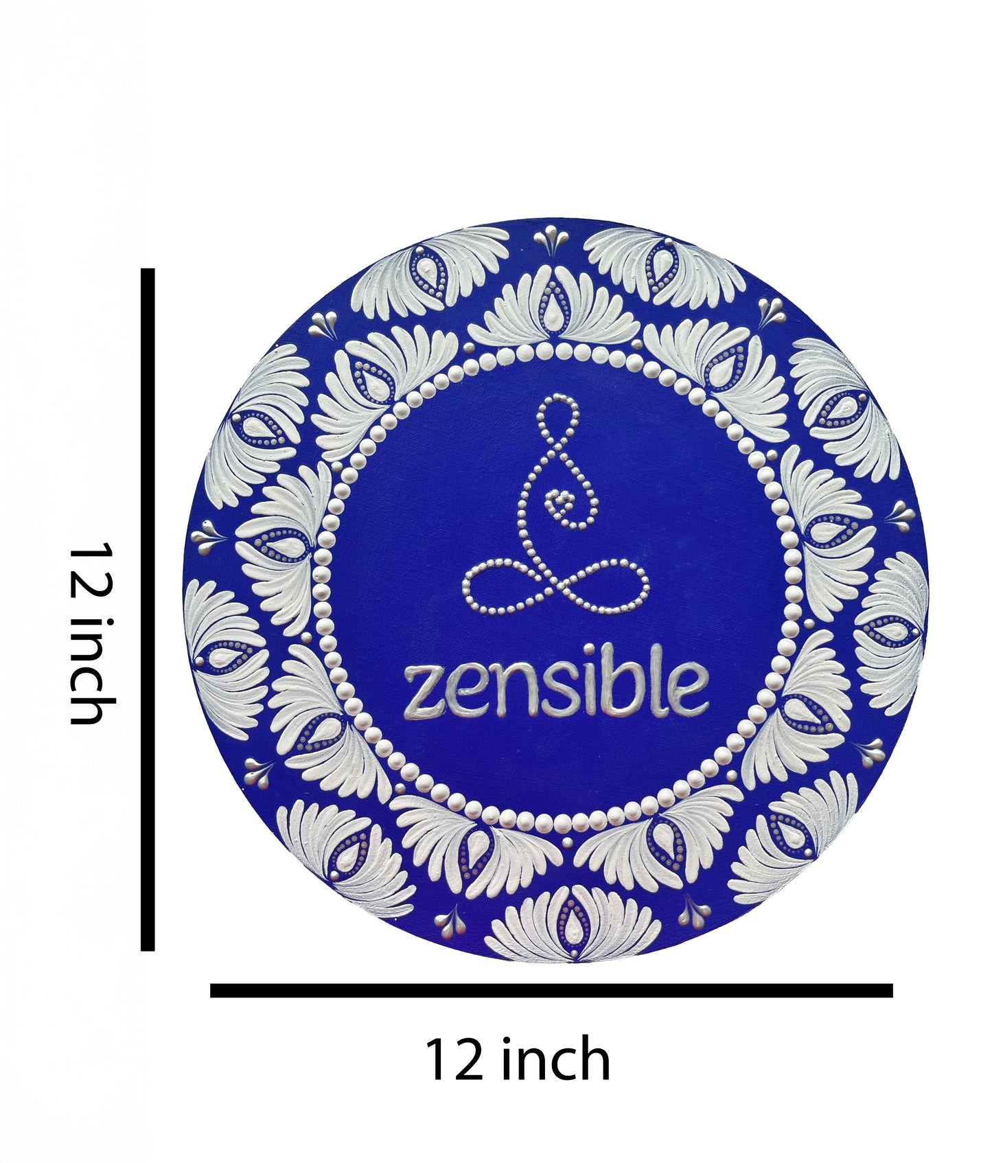 Premium Dot Mandala Wooden Signboard – Logo & Business Name