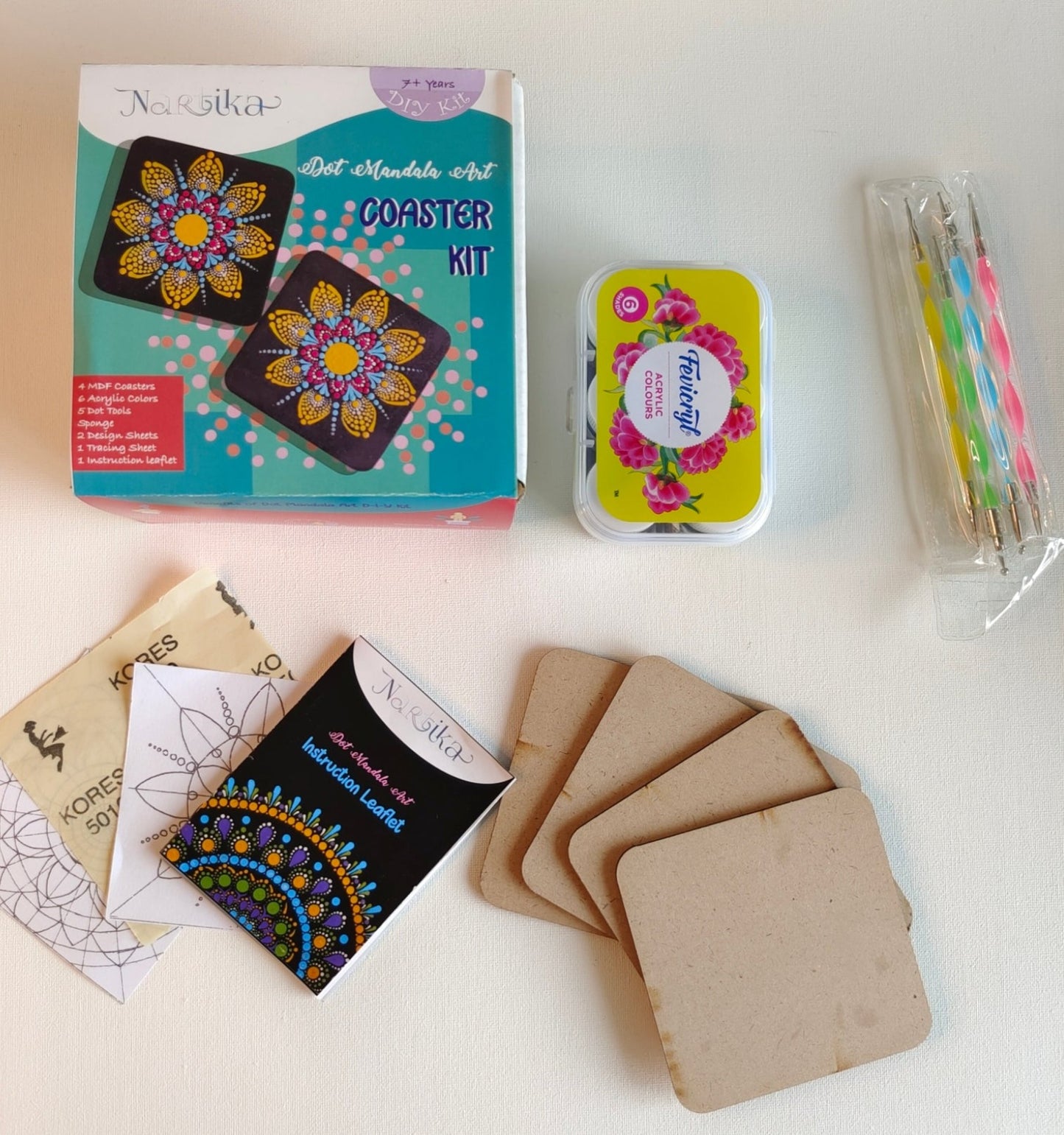Dot Art Mandala Coasters DIY Kit