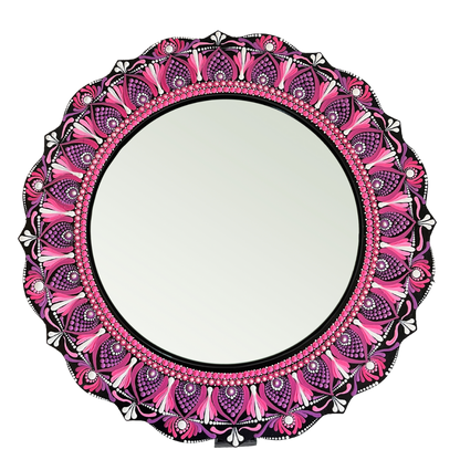 Dot Art Mandala Wall Decor - Mirror, Purple