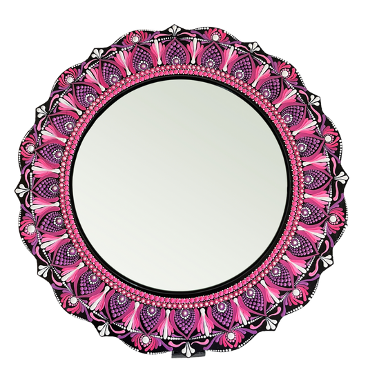 Dot Art Mandala Wall Decor - Mirror, Purple