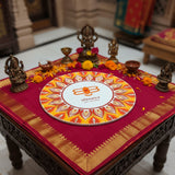 Sacred Shiv Mandala – Hand-Painted Dot Art Wall Plate