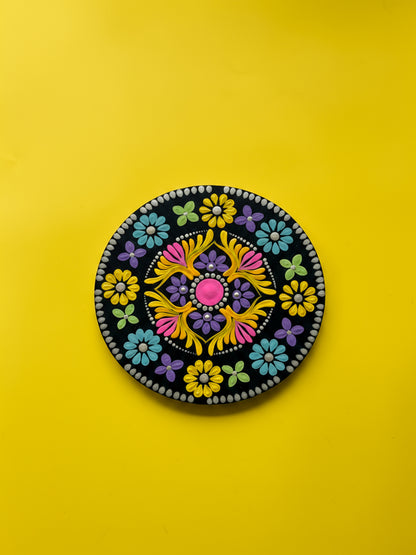 Floral Harmony Mandala Dot Art