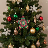 Star Dot Mandala – Handpainted Christmas Ornament