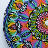 Radiant Harmony – Multicolor Dot Art Mandala Wall Plate