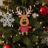 Reindeer Cheer – Handpainted Dot Mandala.