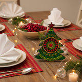 Christmas Tree – Handpainted Dot Mandala Table Decor