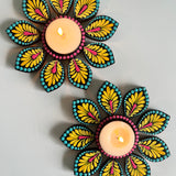 Tea Light Holder Flower Shape - Set of 2