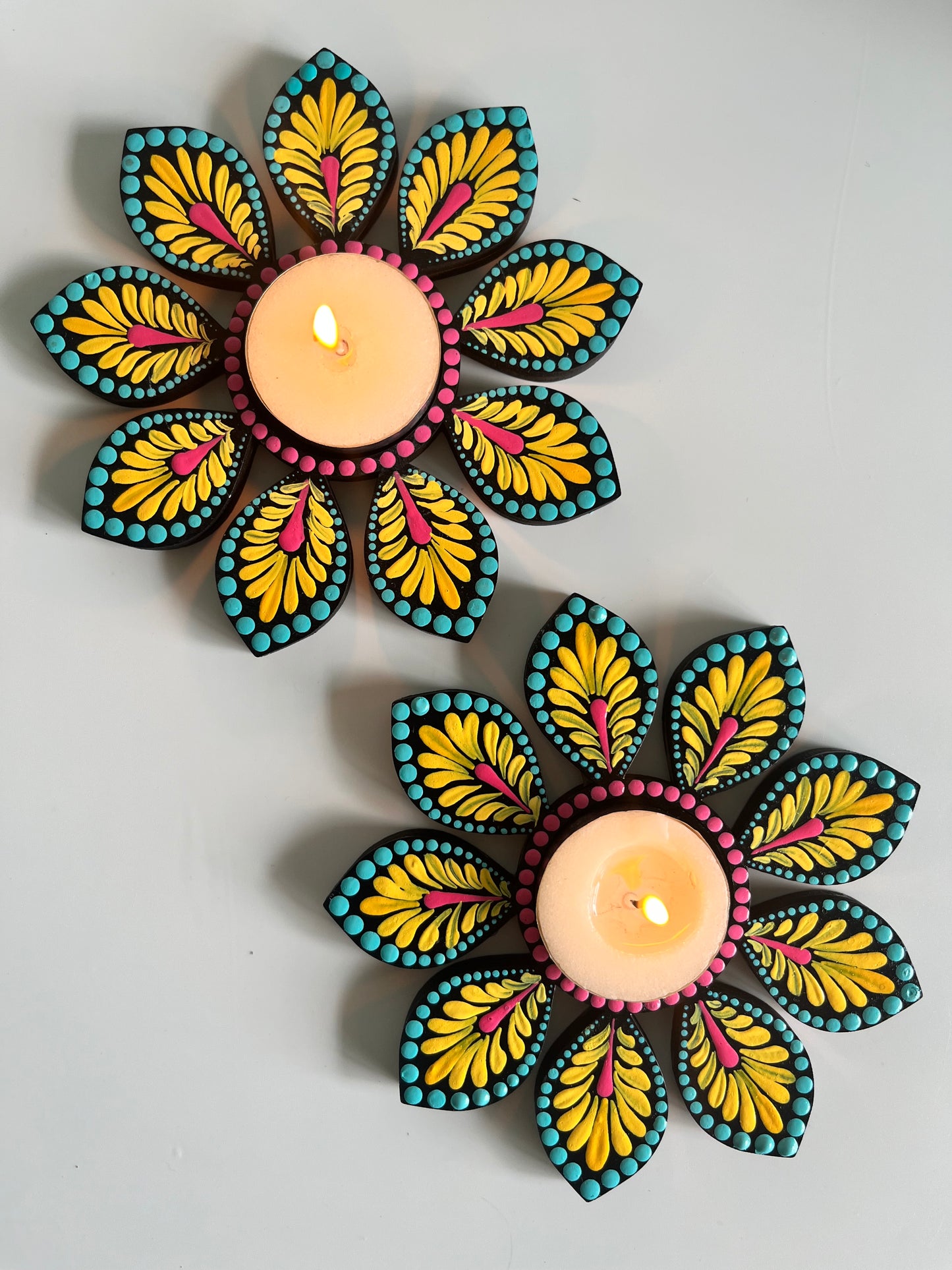 Tea Light Holder Flower Shape - Set of 2