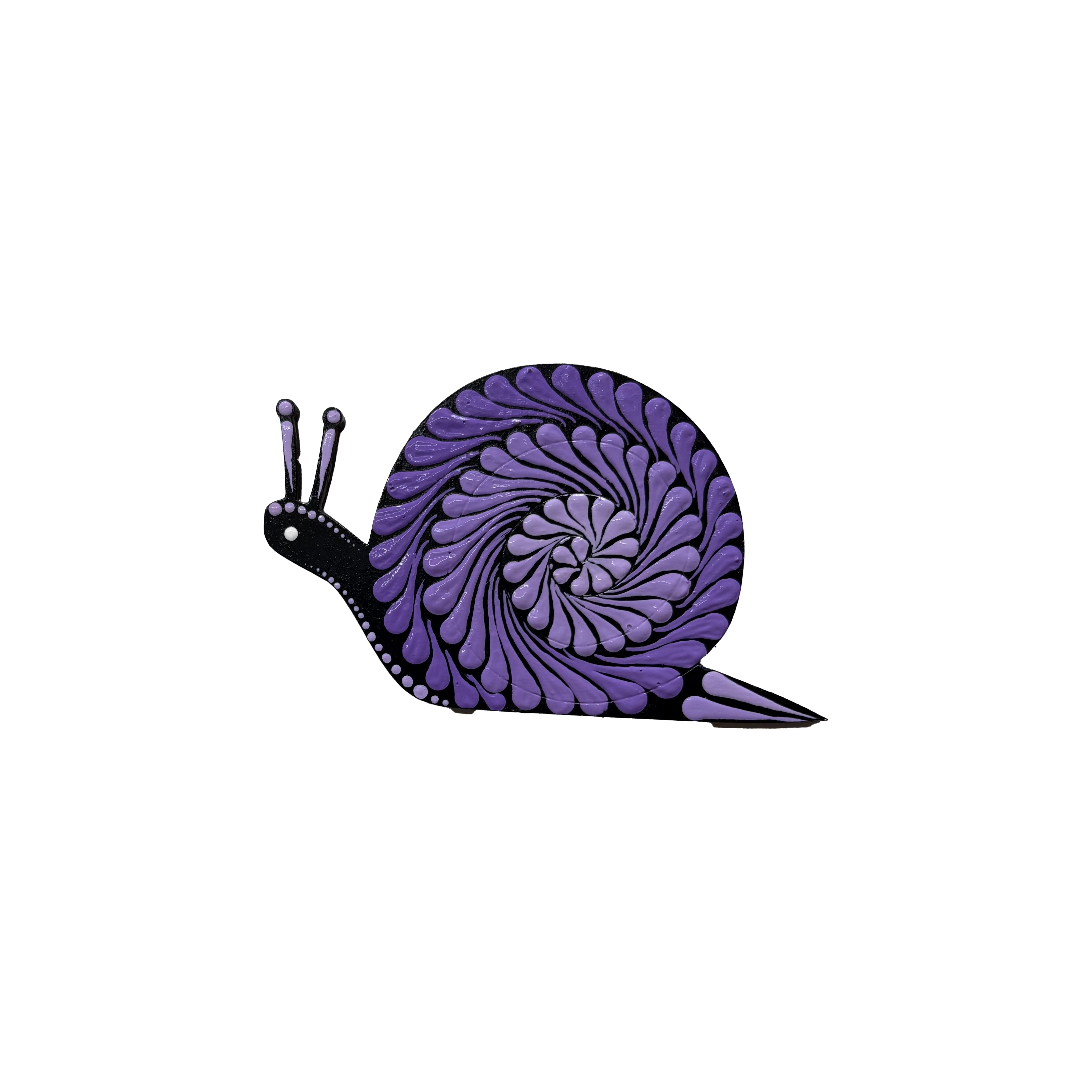 Whimsical Snails – Hand-Painted Mandala Dot Art Magnets