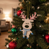 Reindeer Cheer – Handpainted Dot Mandala.