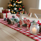 Emerald Reindeer – Handpainted Mandala Table Décor