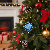 Frosted Snowflake – Handpainted Mandala Ornament