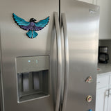 Wings of Peace – Hand-Painted Dot Mandala Bird Magnet