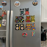 Whisker Wonders – Hand-Painted Dot Mandala Cat Magnets