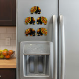 “Joyful Elephants – Hand-Painted Mandala Dot Art Magnets”