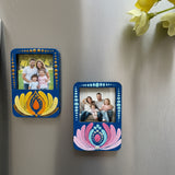 Handpainted Mandala Mini Frames – Lotus Harmony in Blue