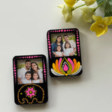 Handpainted Mandala Mini Frames – Lotus & Elephant Collection