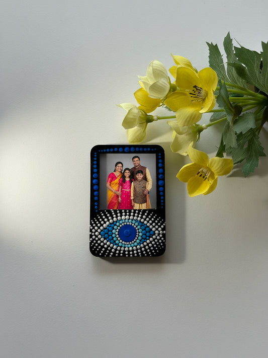 Evil Eye Mandala Magnet – Handpainted Protection Charm