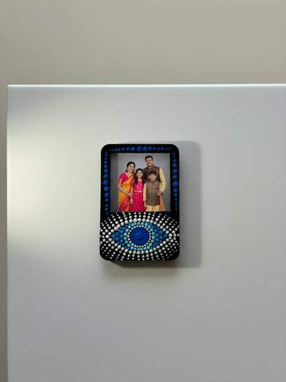 Evil Eye Mandala Magnet – Handpainted Protection Charm
