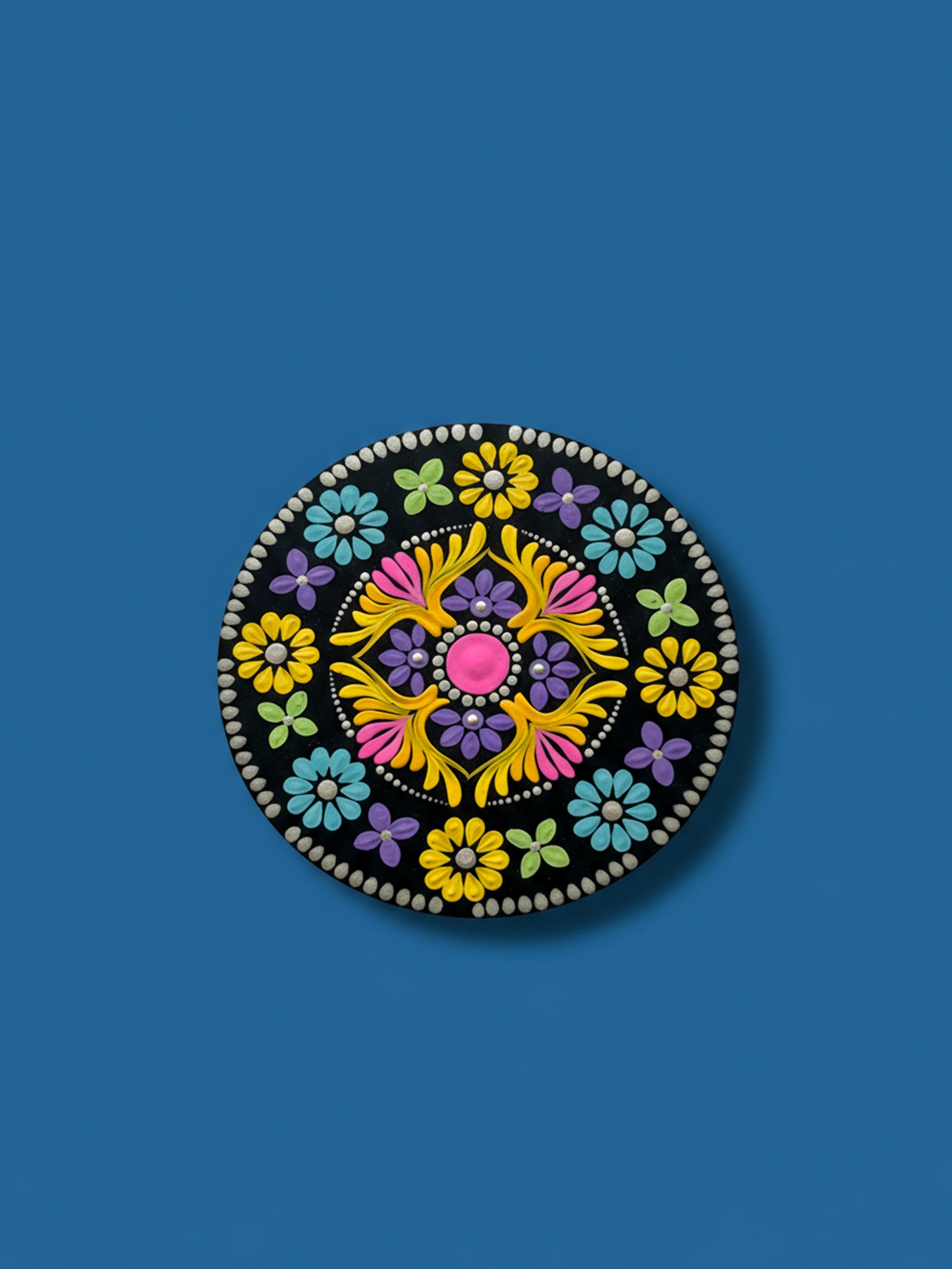 Floral Harmony Mandala Dot Art