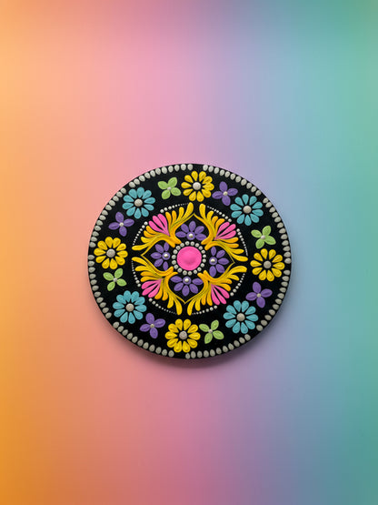 Floral Harmony Mandala Dot Art