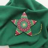 Star Dot Mandala – Handpainted Christmas Ornament