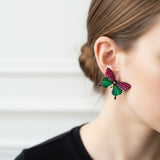 Butterfly Bliss – Handcrafted Dot Mandala Art Earrings