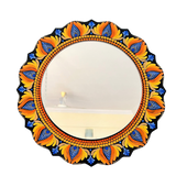 Dot Art Mandala Wall Decor - Mirror, Orange