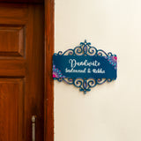 Turquoise & Pink Dot Mandala Corner Cutwork Nameplate – 3 Design Variants