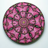 Vibrant Pink Mandala Wall Hanging – Handcrafted Dot Art Design