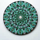 Hand-Painted Green Mandala Wall Plate – Dot Art