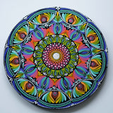 Radiant Harmony – Multicolor Dot Art Mandala Wall Plate