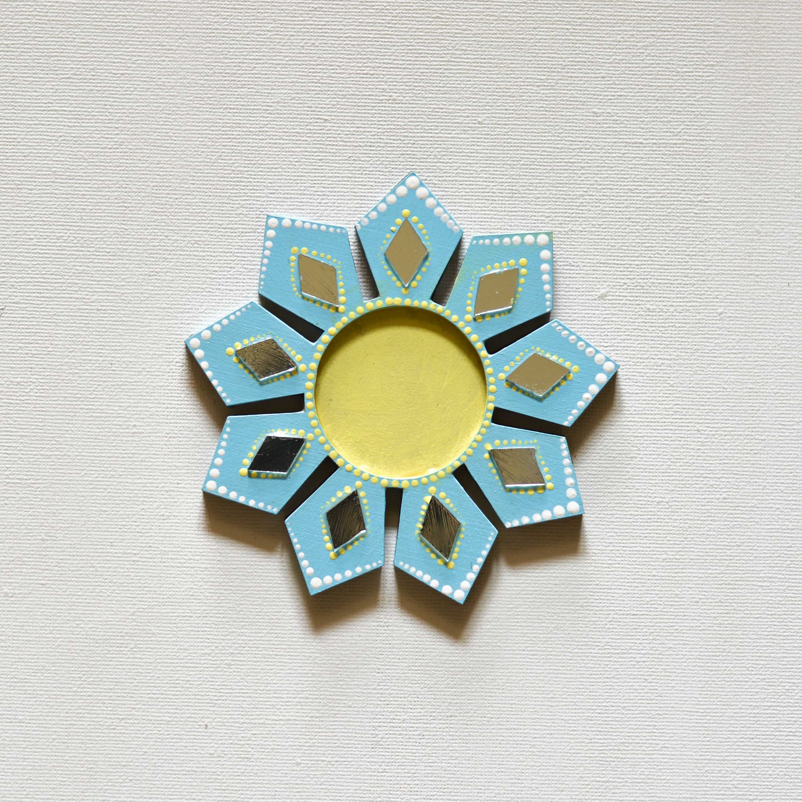 Tealight Holder Geometric Flower - Set Of 2