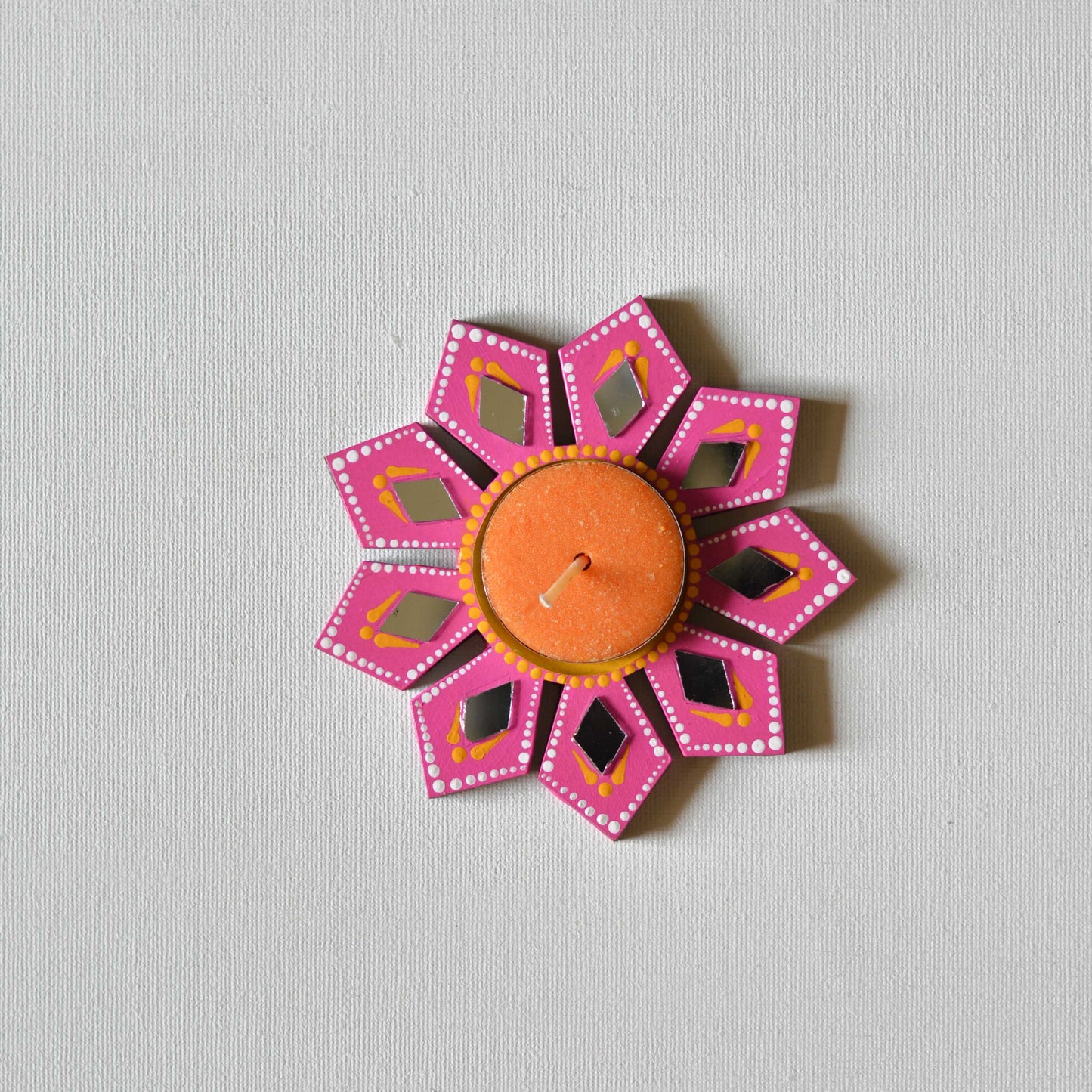 Tealight Holder Geometric Flower - Set Of 2