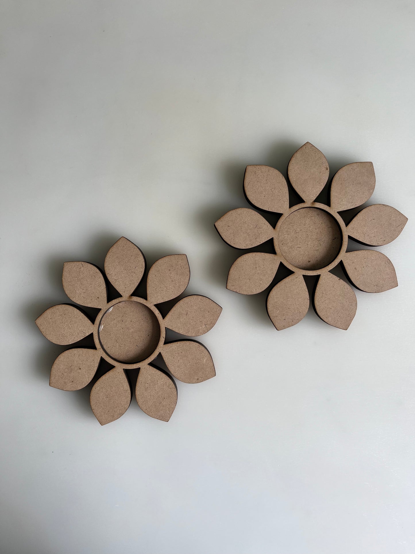 Flower Shape Mdf Base Set of 2