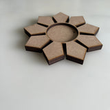 Geometric shape Mdf base tealight holder Set of 2