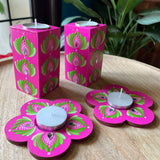 Cylindrical tealight holders
