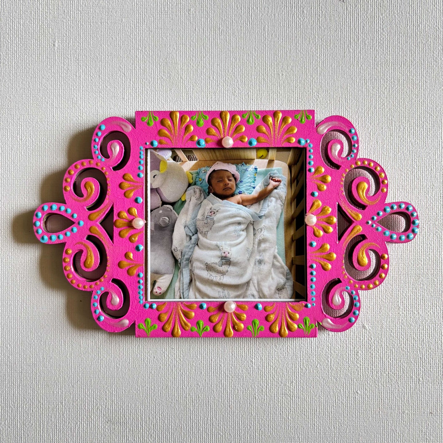 Messesngers of Joy Dot Mandala Photoframe Magnets Square