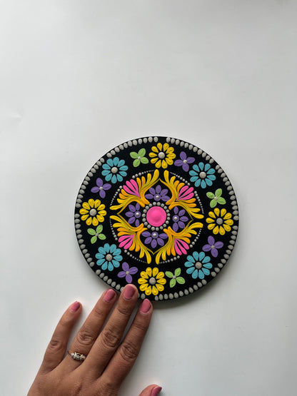 Floral Harmony Mandala Dot Art