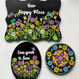 Hand-Painted Floral & Mandala Dot Art Wall Decor – Set of 3