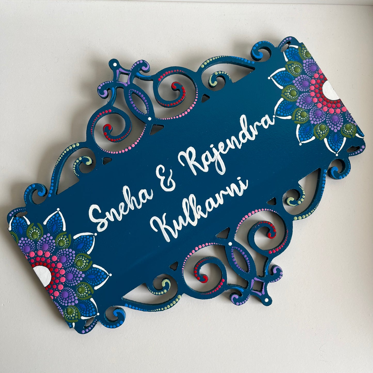 Mandala Mood Dot Art Cutwork Nameplate