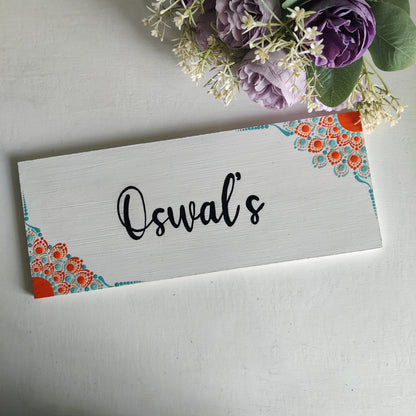 Customizable Dot-Art Mandala Nameplate