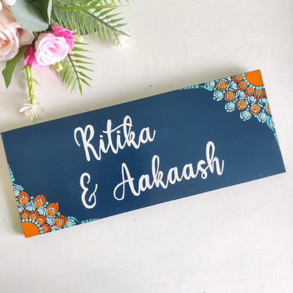 Customizable Dot-Art Mandala Nameplate