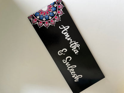 Customizable Dot Art Rectangular Nameplate