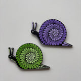 Whimsical Snails – Hand-Painted Mandala Dot Art Magnets